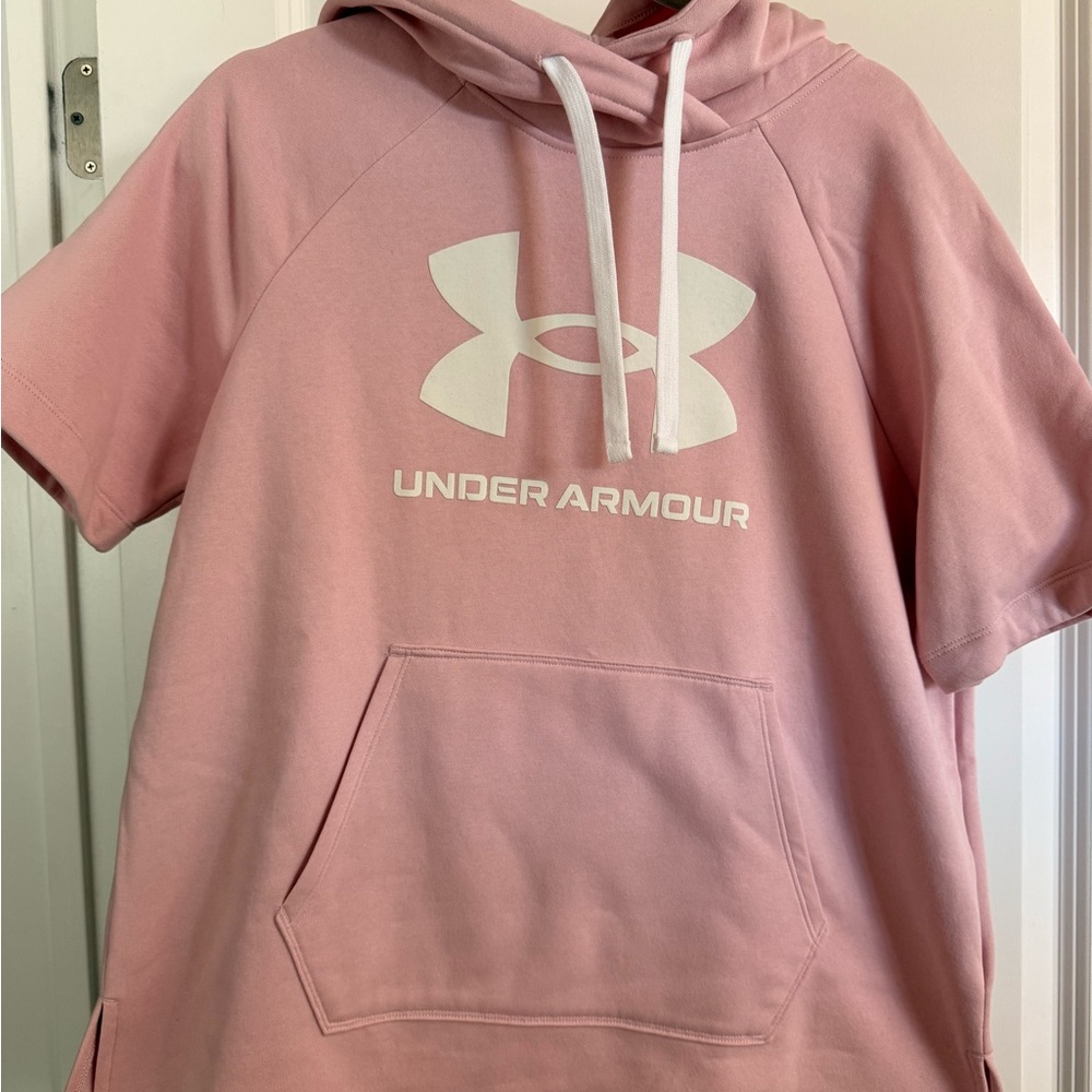 Under Armour Light Pink Short Sleeve Hoodie